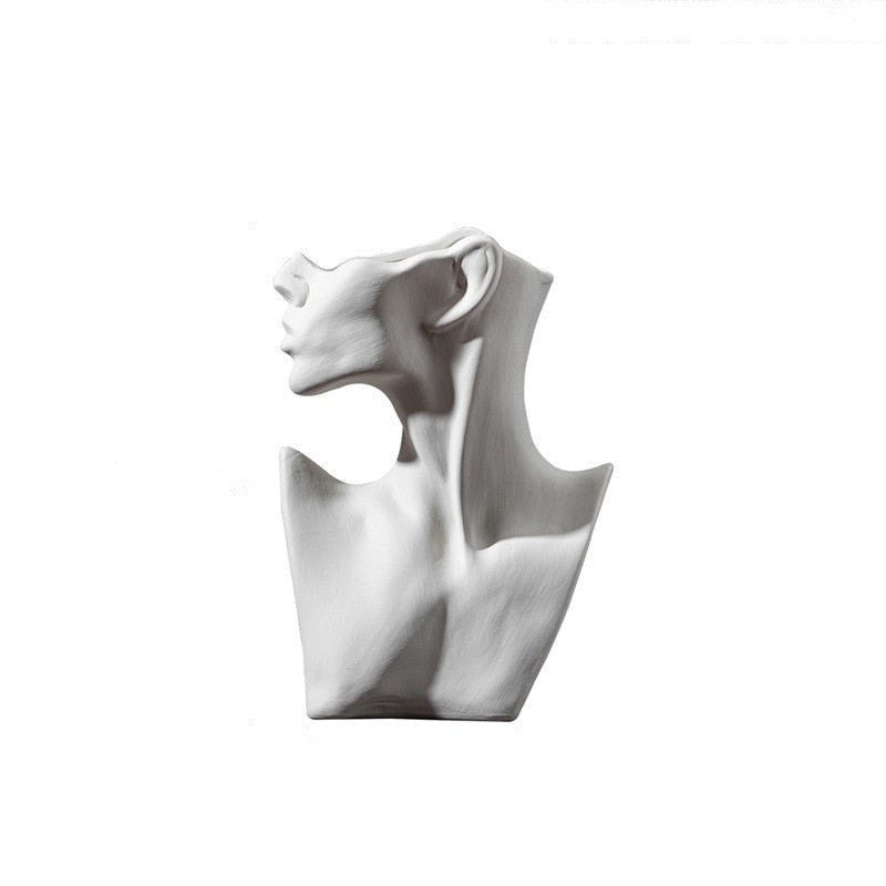 Vase céramique profil de femme